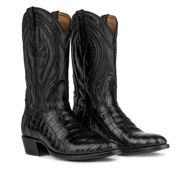 NWT Rujo Boots Mens The Blake Caiman Midnight Black 10.5 D Boxed - Picture 7 of 12